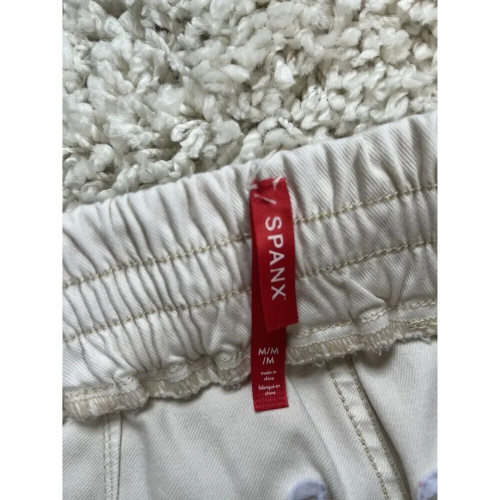 Spanx Stretch Twill Jogger Pant Parchment Off White M - Picture 6 of 8